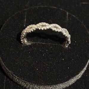 Sterling Silver 925 Band Ring Size 8 Beautiful Infinity Elegant Design - New